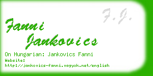 fanni jankovics business card